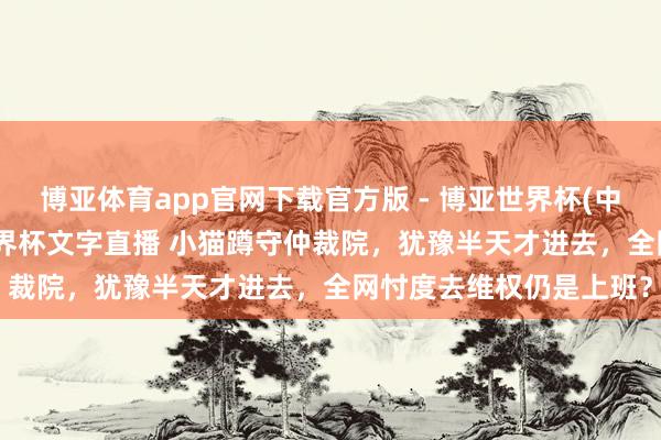 博亚体育app官网下载官方版 - 博亚世界杯(中国)官方入口,2026世界杯文字直播 小猫蹲守仲裁院,犹豫半天才进去,全网忖度去维权仍是上班?