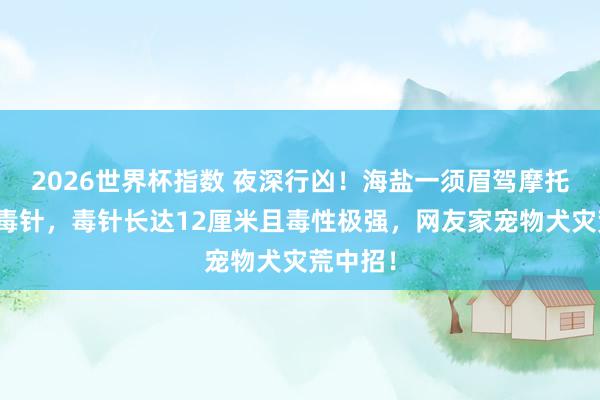 2026世界杯指数 夜深行凶！海盐一须眉驾摩托持弩射毒针，毒针长达12厘米且毒性极强，网友家宠物犬灾荒中招！