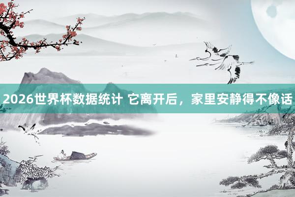 2026世界杯数据统计 它离开后,家里安静得不像话