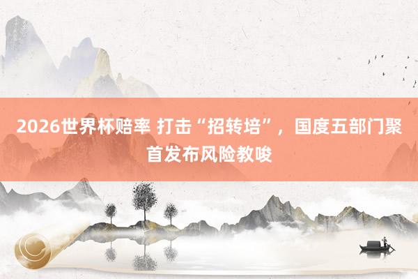 2026世界杯赔率 打击“招转培”,国度五部门聚首发布风险教唆