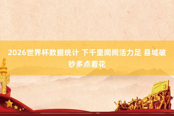 2026世界杯数据统计 下千里阛阓活力足 县域破钞多点着花
