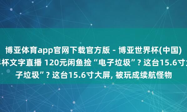 博亚体育app官网下载官方版 - 博亚世界杯(中国)官方入口,2026世界杯文字直播 120元闲鱼捡“电子垃圾”? 这台15.6寸大屏, 被玩成续航怪物