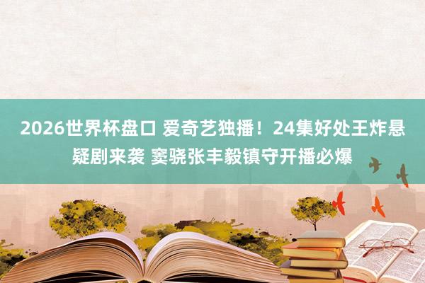 2026世界杯盘口 爱奇艺独播!24集好处王炸悬疑剧来袭 窦骁张丰毅镇守开播必爆