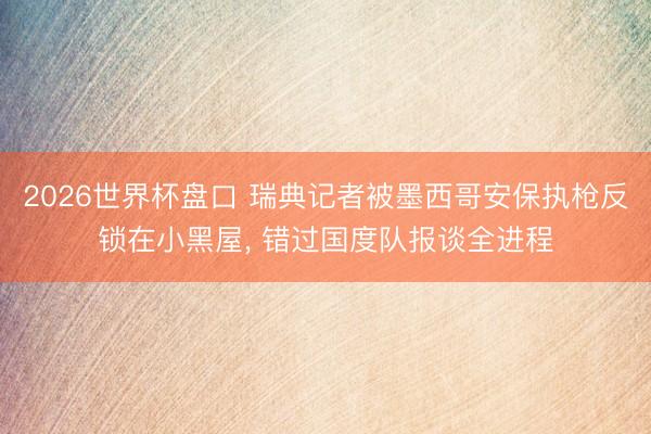 2026世界杯盘口 瑞典记者被墨西哥安保执枪反锁在小黑屋， 错过国度队报谈全进程