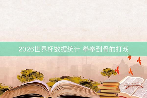2026世界杯数据统计 拳拳到骨的打戏