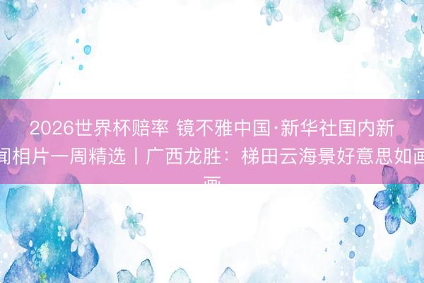 2026世界杯赔率 镜不雅中国·新华社国内新闻相片一周精选丨广西龙胜：梯田云海景好意思如画